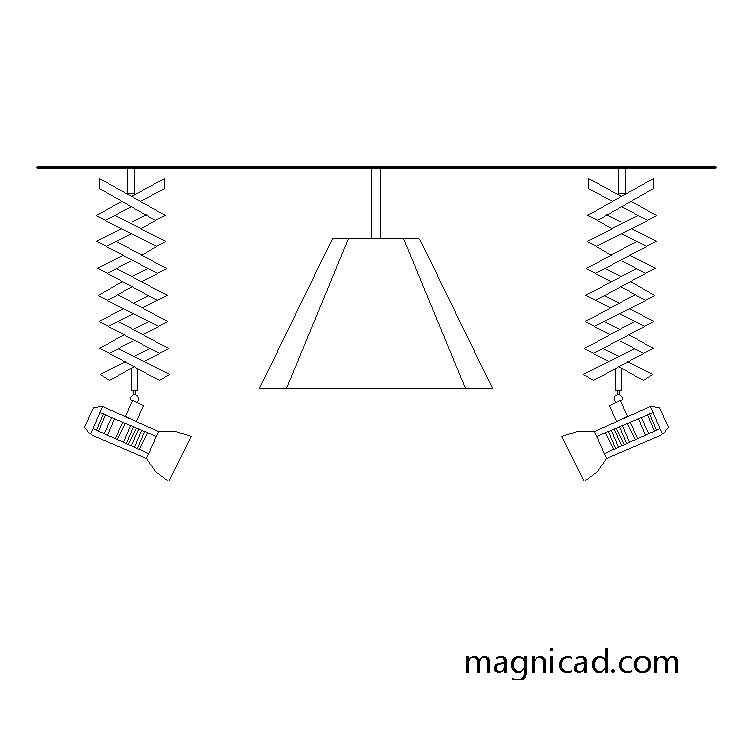 캐드소스 유튜브 스튜디오 조명 te-studio lighting mm001