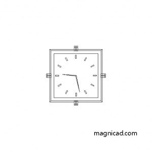 시계 캐드 DWG  dd-clock a003