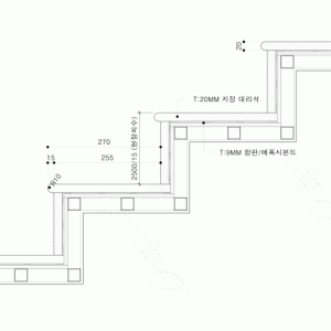 계단상세도 - 석재계단 CDSM003