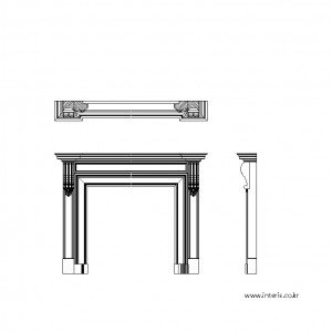 cad fireplace s004